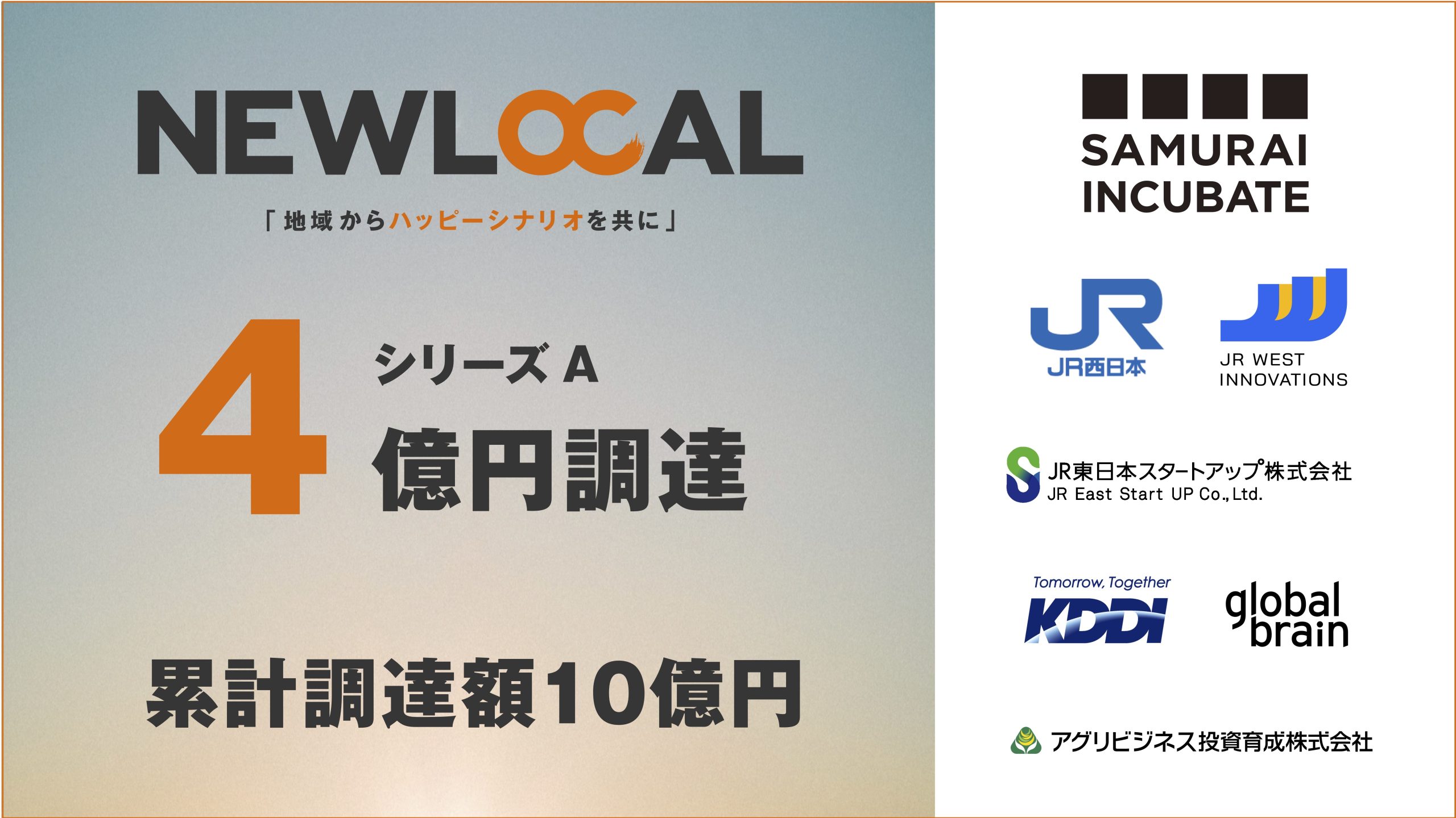 まちづくりスタートアップ「NEWLOCAL」へ出資しました